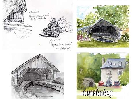 Exposition extérieure : Campénéac croqué