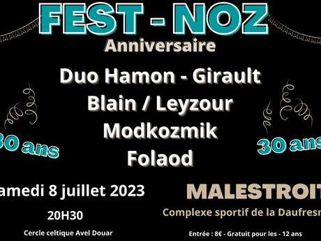 Fest Noz anniversaire du Cercle Celtique Aùel Douar