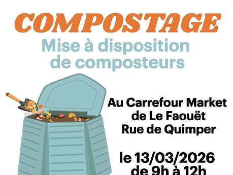Permanence de mise à disposition de composteurs à Le Faouët