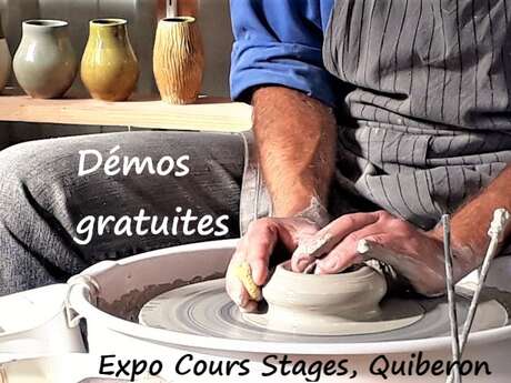 Démonstration gratuite de travail au tour de potier
