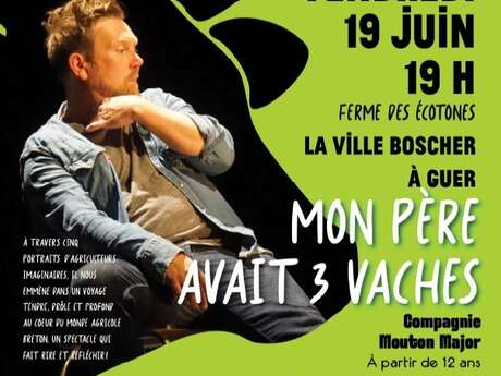 Repas et Théâtre à la ferme à GUER - Mon père avait 3 vaches