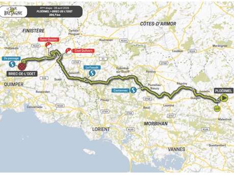 Passage du Tour de Bretagne cycliste, 4e étape
