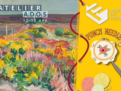 Visite-atelier ados : Paysage en punch needle