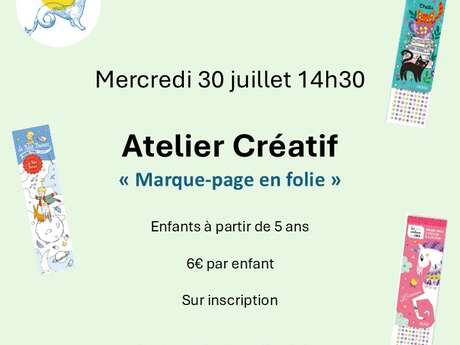 Atelier créatif : Création de marque-pages