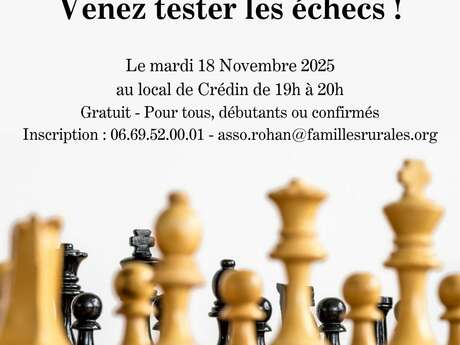Venez tester les échecs !