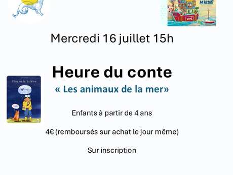 Heure du conte : "Les animaux de la mer"