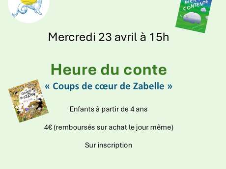 Heure du conte : "Les coups de coeur de Zabelle "