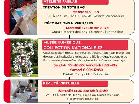 Micro-Folie : agenda de Décembre