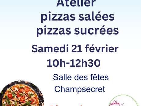 Atelier confection de pizzas sucrées et pizzas salées