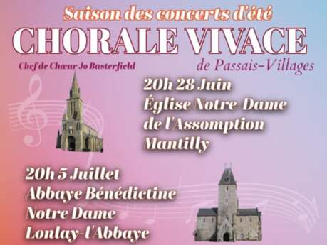 Saison des concerts d'été par la Chorale Vivace