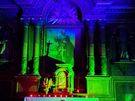 Concert et illumination de l'église Saint-Pierre à La Chapelle-Montligeon