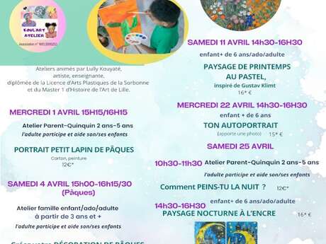 Atelier Koul'Art - enfant de plus de 6 ans ados adultes débutants