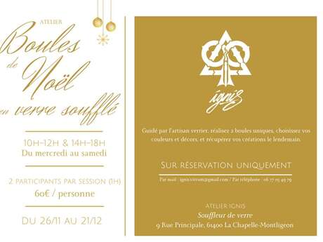 Ateliers - Boules de Noël en verre soufflé