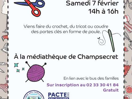 Atelier travaux d'aiguilles : tricot et couture