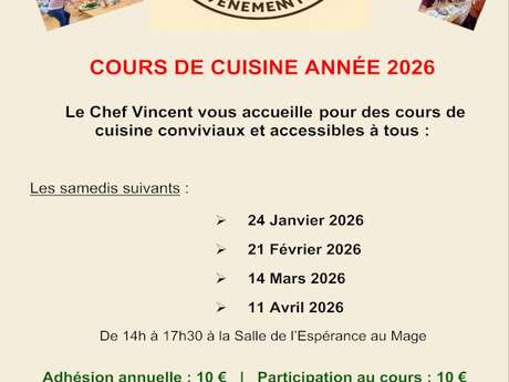 Cours de Cuisine 2026