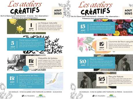 Ateliers créatifs  5-12 ans