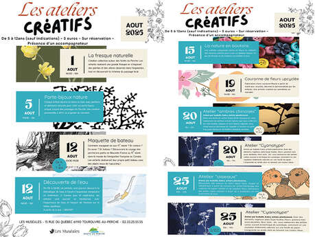 Ateliers créatifs  5-12 ans