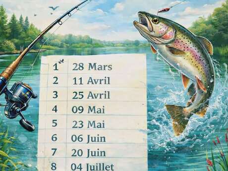 Lâchers à l'étang des Fontaines