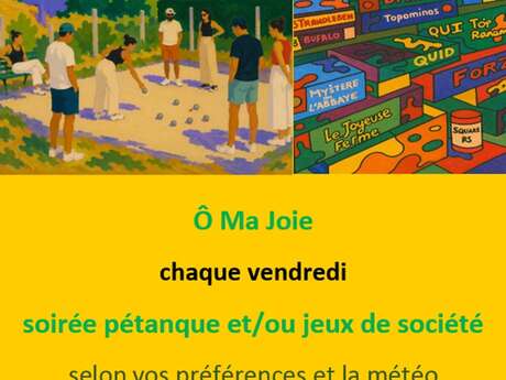 Soirée pétanque et ou jeux de société