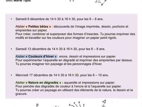 Atelier enfants 6-8 ans Petites bêtes