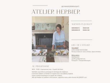 Ateliers herbier avec Nathalie Geoffroy
