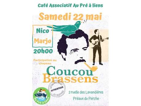 Nico Marjo chante Brassens au café associatif "Au Pré à liens"