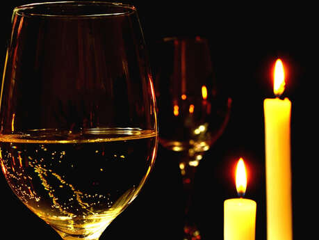 Diner de la Saint Valentin aux chandelles