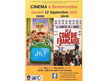 Cinéma à Bretoncelles - 2 séances (Toy Story 5 & De La Comédie-Française)
