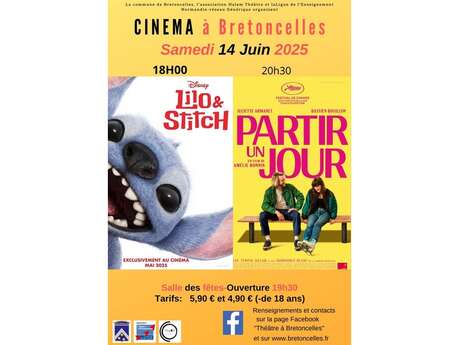Cinéma à Bretoncelles - 2 séances (Lilo & Stitch - Partir un Jour) Cinéma à Bretoncelles - 2 séances (Lilo & Stitch - Partir un Jour)