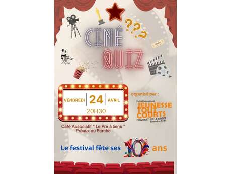 Cin&eacute; Quiz au caf&eacute; associatif "Au Pr&eacute; &agrave;... Le 24 avr 2026
