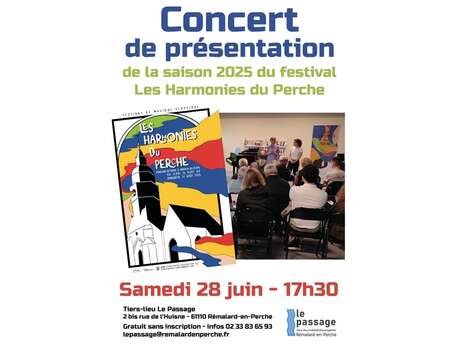 Concert de présentation de la saison 2025 du festival Les Harmonies du Perche