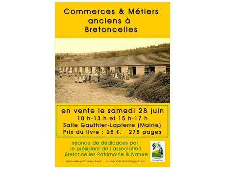 Séance de dédicaces du livre "Commerces & Métiers anciens à Bretoncelles"