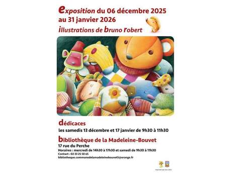 Illustrations de Bruno Robert à la bibliothèque