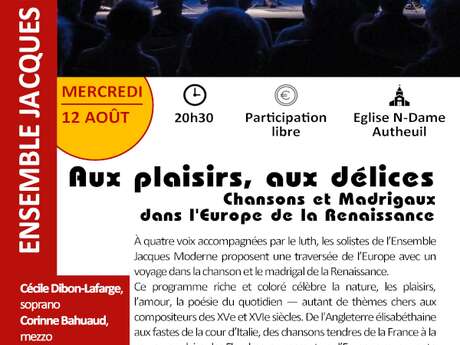 P'tit festival d'Autheuil : Concert d'ouverture par l'ensemble Jacques Moderne