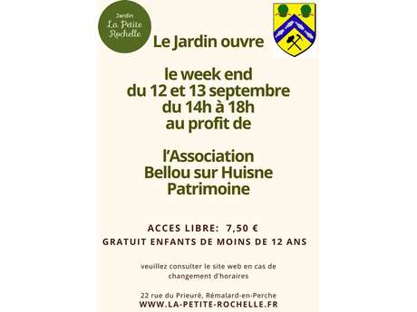 Ouverture du jardin de la Petite Rochelle au profit de Bellou-sur-Huisne Patrimoine