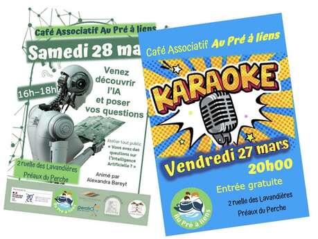 Soirée karaoké au café associatif "Au Pré à liens"