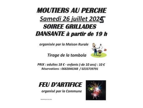 Soirée grillades dansante & feu d'artifice