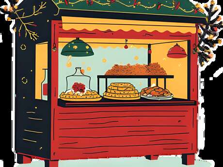 Stands gourmands de noël à la ferme de la Michaudière