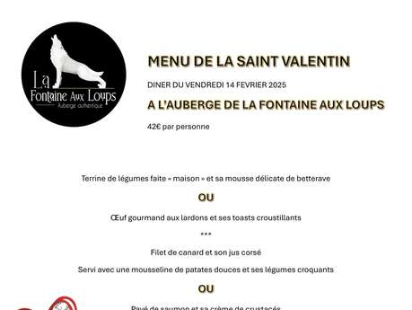 Menu Saint Valentin