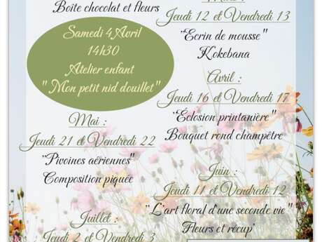Atelier floral enfant spécial paques