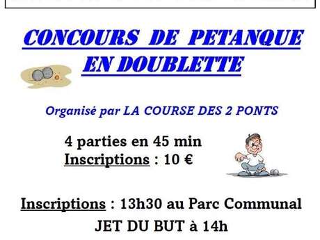 Concours de pétanque en doublette au parc communal