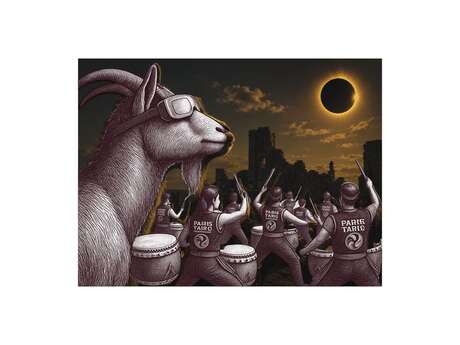 Eclipse et taïkos à la forteresse de Crozant