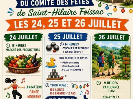 Fête de l'été du comité des fêtes de St Hilaire Foissac