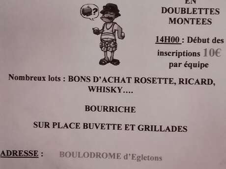 Concours de pétanque en doublette
