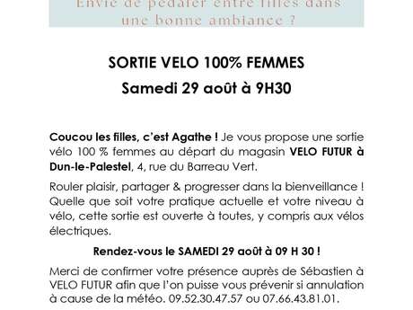 Sortie vélo 100% femme