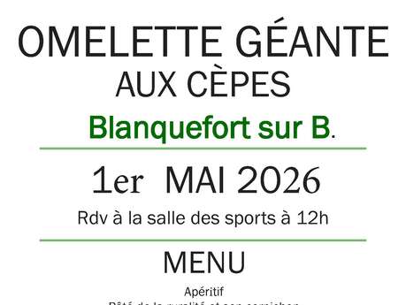 Omelette géante aux cèpes