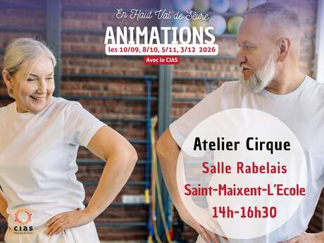 ANIMATIONS + de 60 ans : Atelier cirque