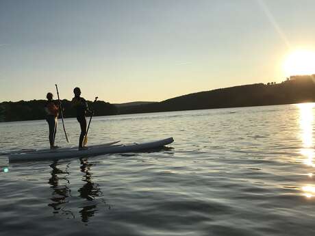 Balade en paddle et coucher de soleil