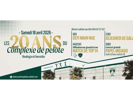Pelote basque: Fête des 20 ans du Complexe de Pelote