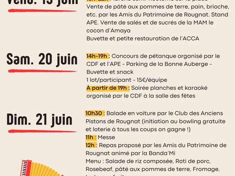Fête (patronale) à Rougnat